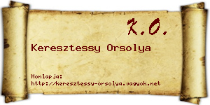 Keresztessy Orsolya névjegykártya